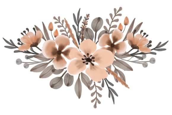 Arrangement of Brown Watercolor Floral: A Versatile Artistic Choice