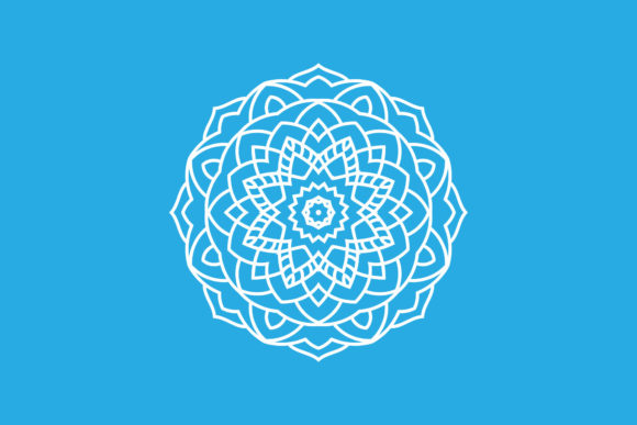 White Mandala Floral Illustration Art: A Versatile Design Element