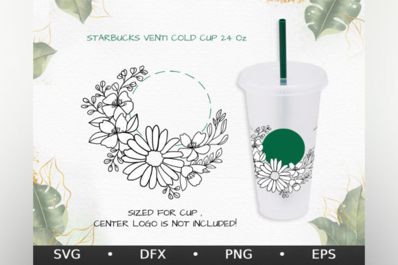 Wrap Floral, Venti Cold Cup 24 Oz: A Stylish Design Choice